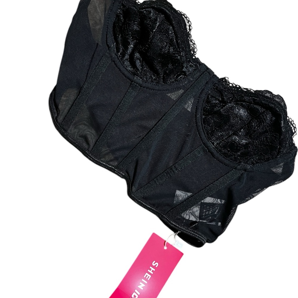 Shein Black Lace Bustier